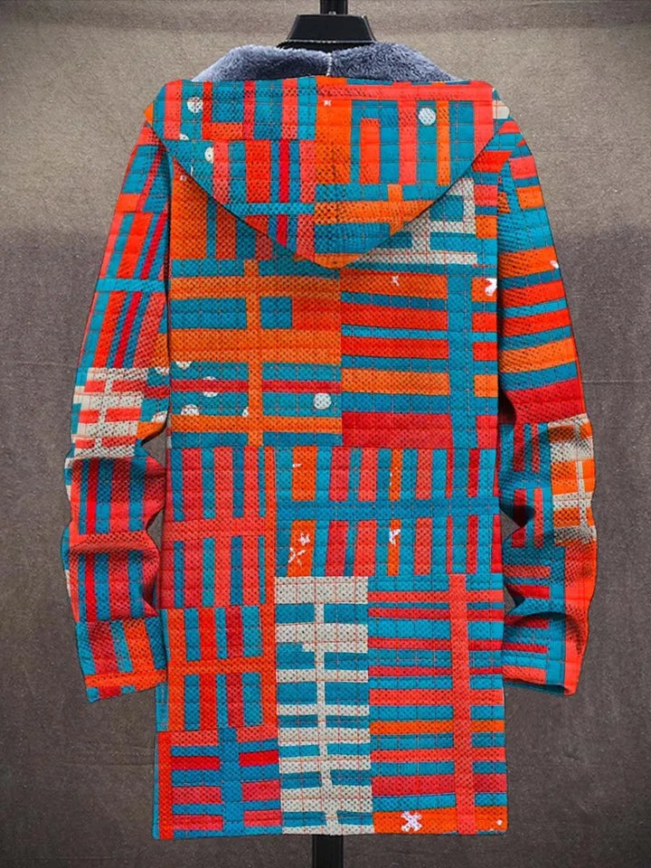 Corinne Geometric Art Coat – back