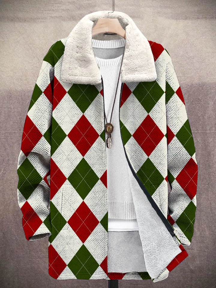 Clarabel Argyle Art Coat – front