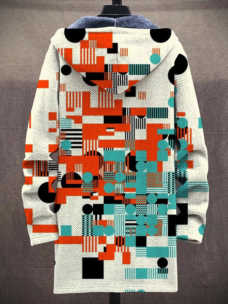 Noelle Geometric Art Coat – back
