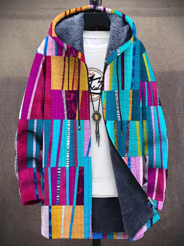 Pearl Patchwork Art Coat – front