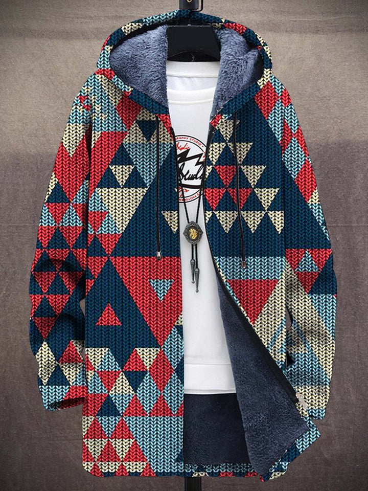 Nicoletta Geometric Art Coat – front