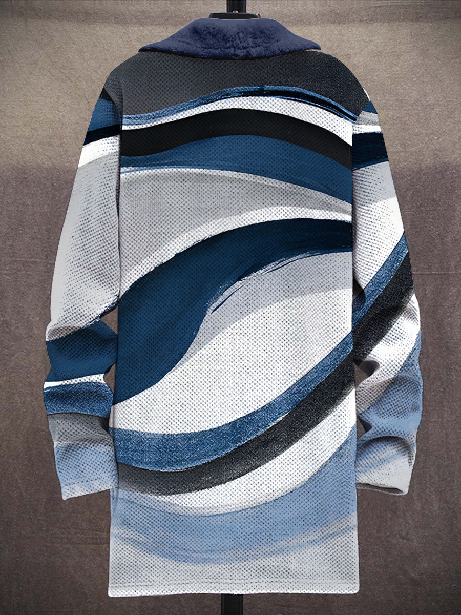 Joelle Abstract Art Coat – back