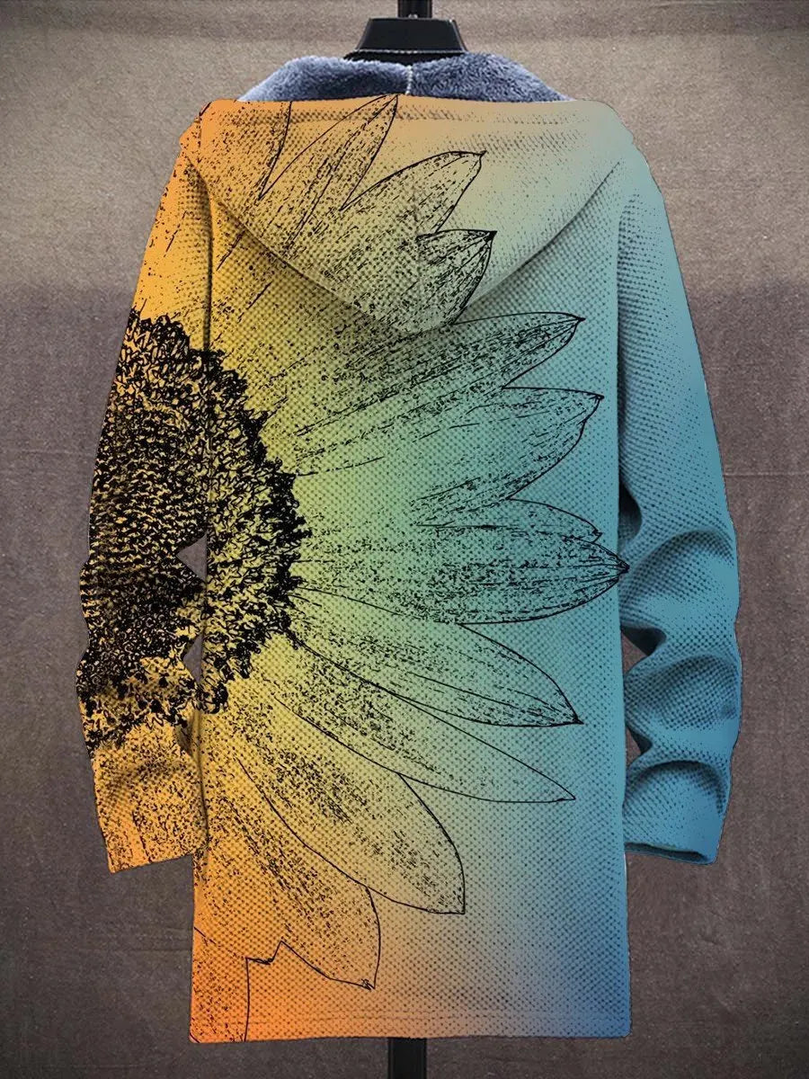 Eliana Sunflower Art Coat – back