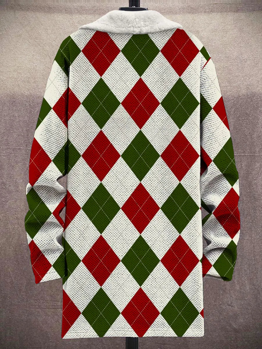 Clarabel Argyle Art Coat – back