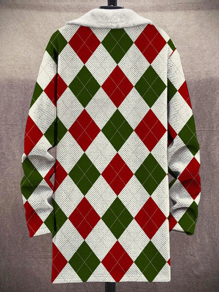 Clarabel Argyle Art Coat – back