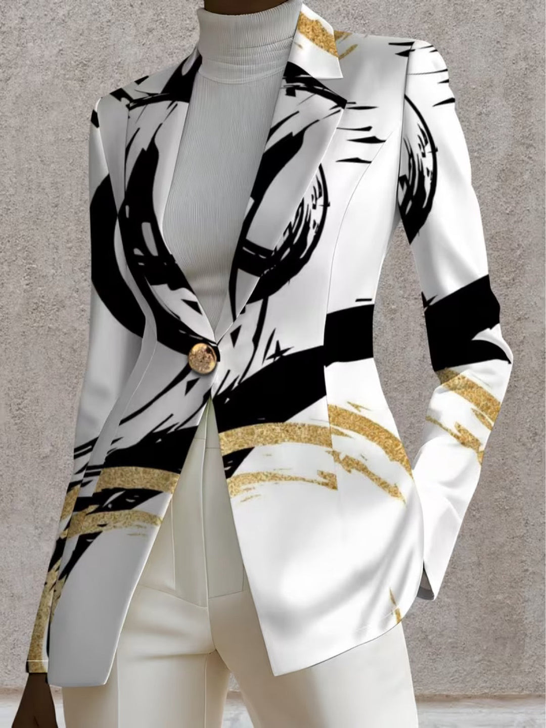 Noemine | Abstract Brushstroke Blazer