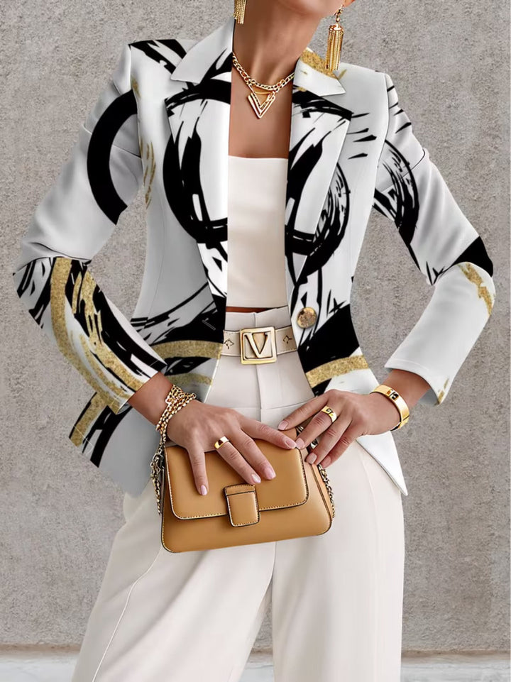 Noemine | Abstract Brushstroke Blazer
