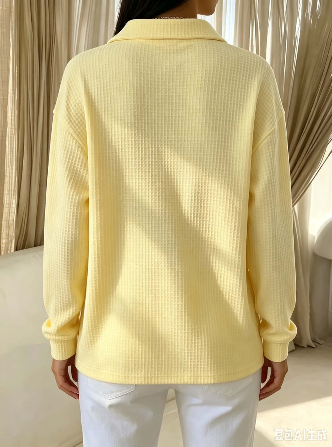 Idalia | Chic Soft Waffle-Knit Polo Top