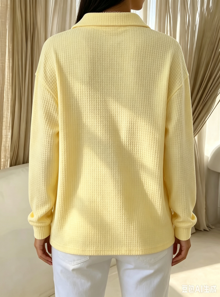 Idalia | Chic Soft Waffle-Knit Polo Top