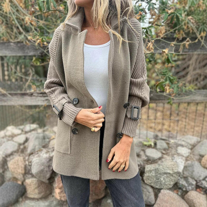 Isola | The Tailored Knit-Sleeve Coat