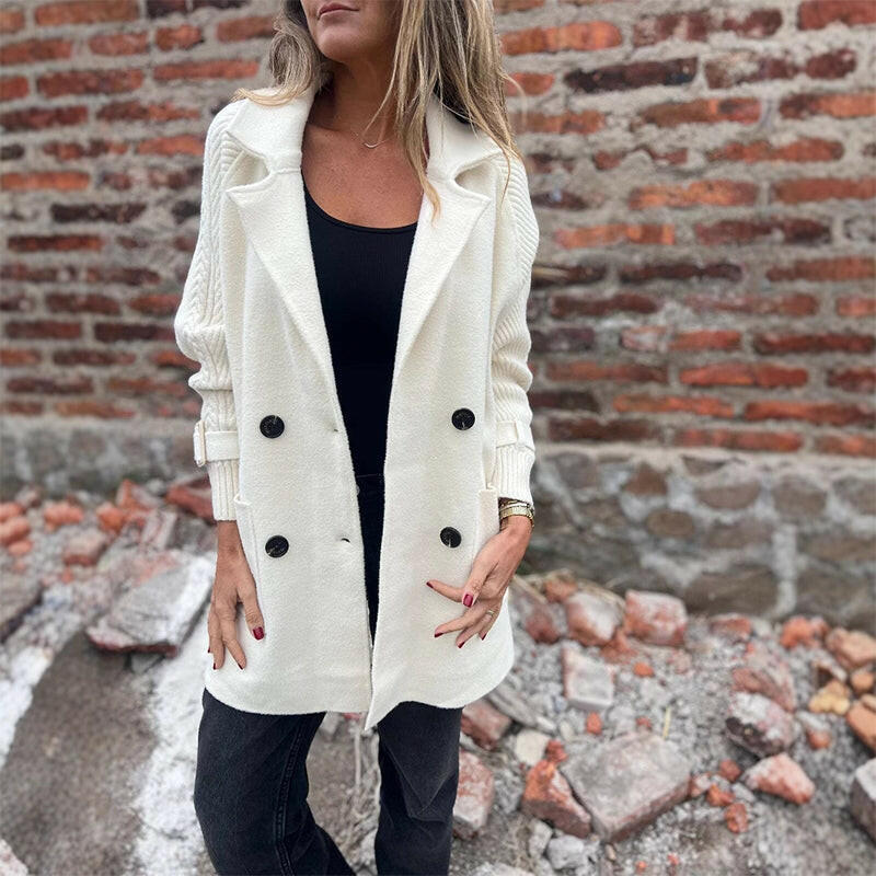 Isola | The Tailored Knit-Sleeve Coat