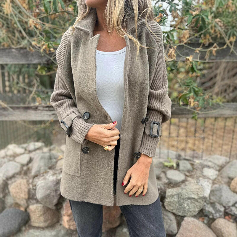 Isola | The Tailored Knit-Sleeve Coat