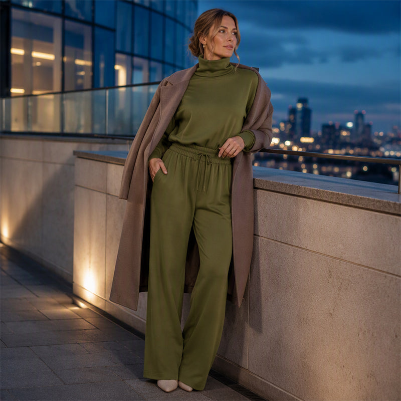 Elena | Minimalist Turtleneck Lounge Set