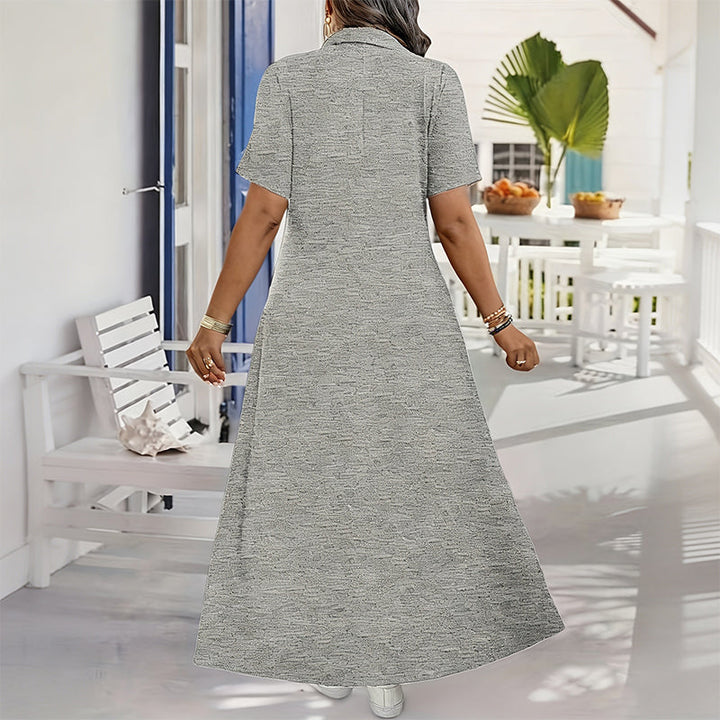 Sophia | Zip Neck Maxi Dress