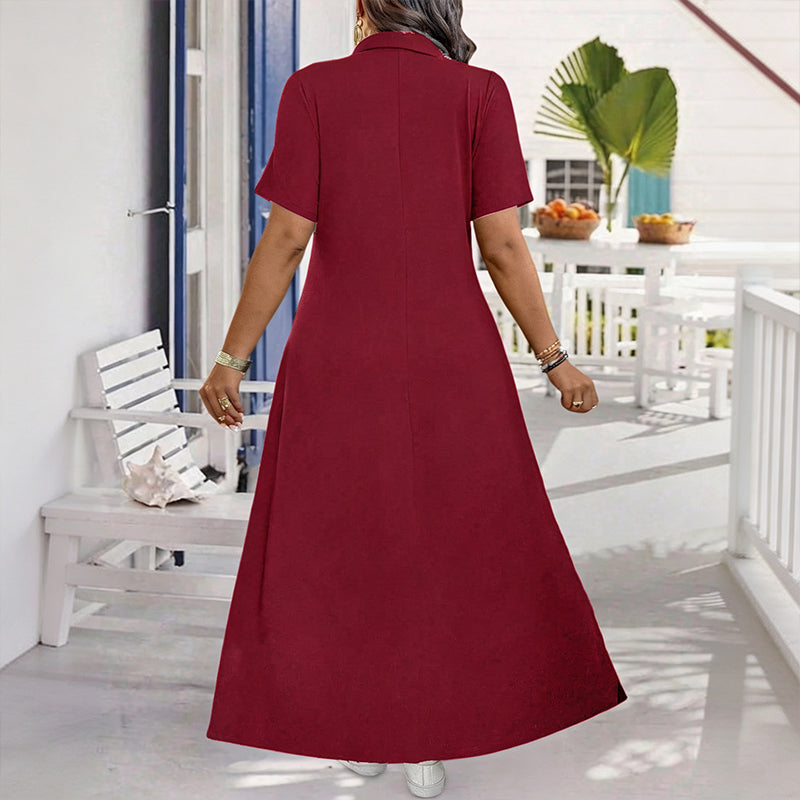Sophia | Zip Neck Maxi Dress