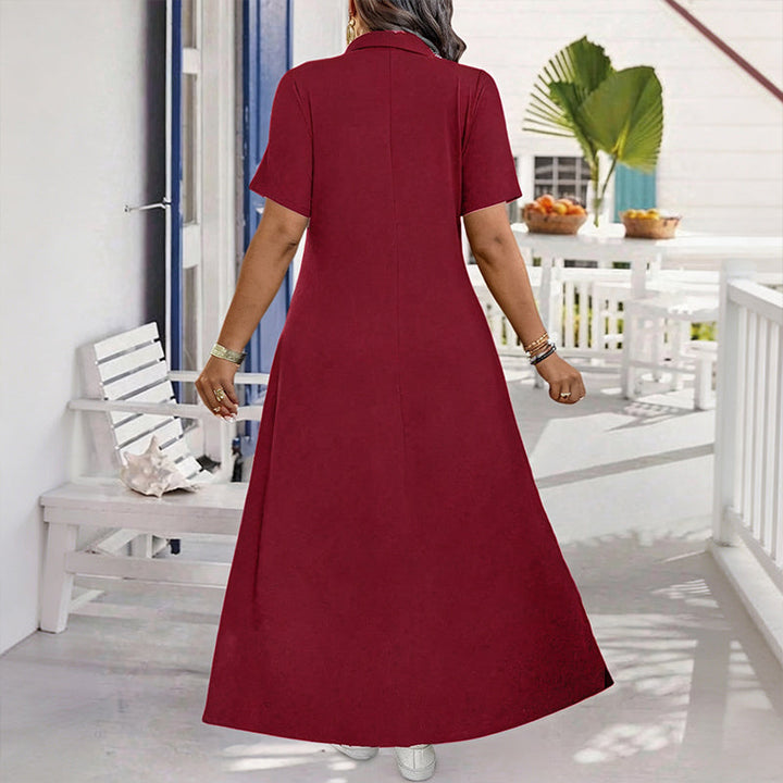 Sophia | Zip Neck Maxi Dress