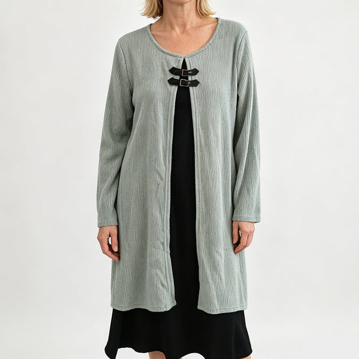 Amy | Long-Sleeve Ribbed Knit Dress