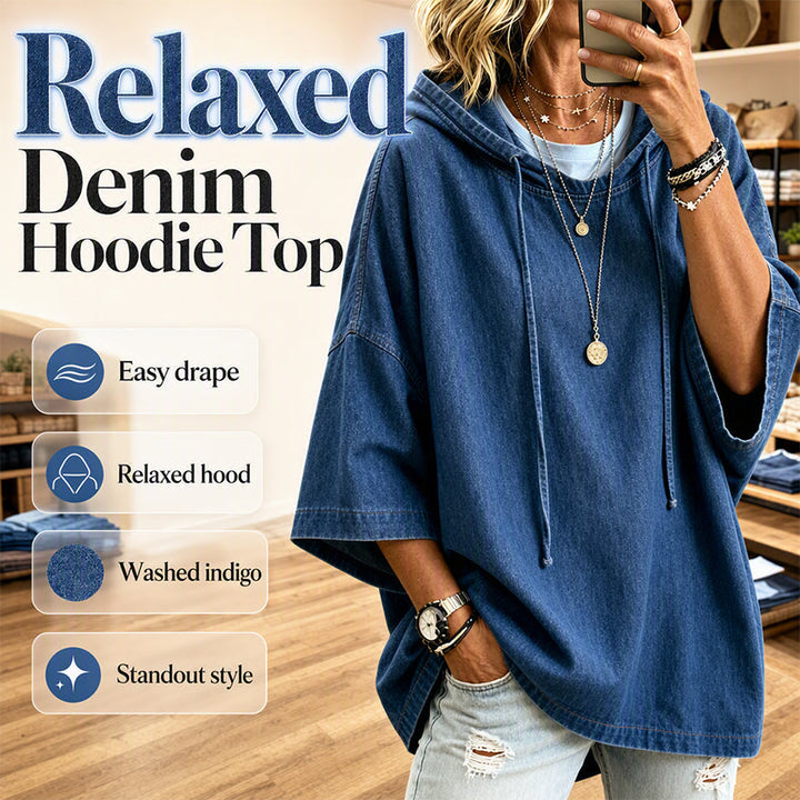 Mia | Denim Pullover Top