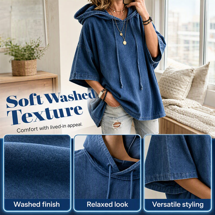 Mia | Denim Pullover Top