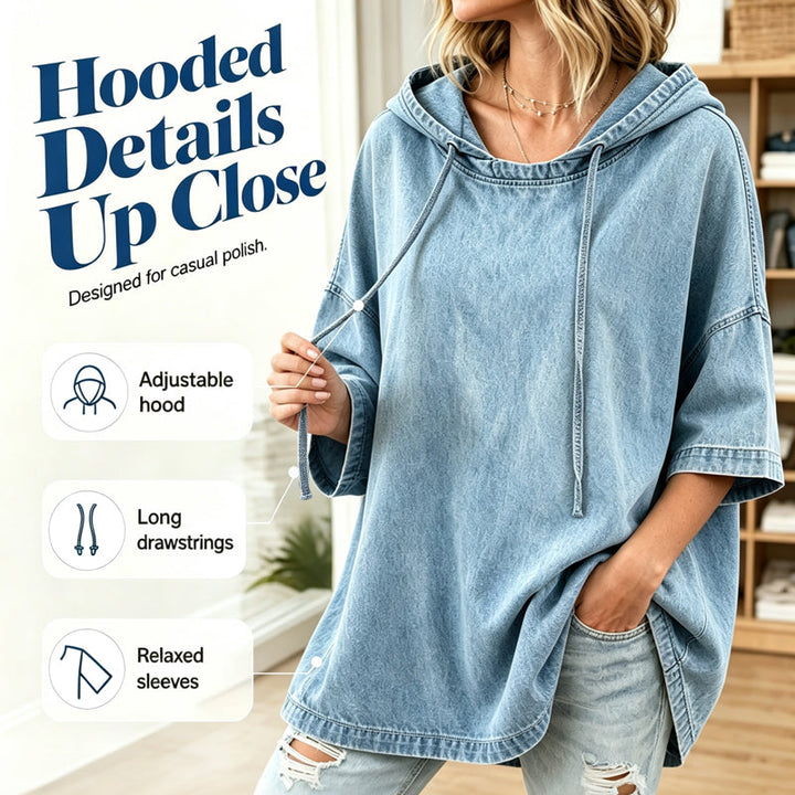 Mia | Denim Pullover Top