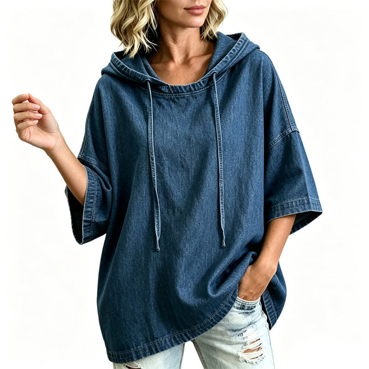 Mia | Denim Pullover Top