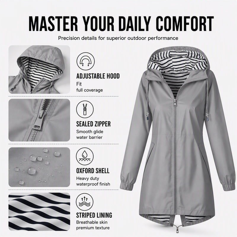 Clara | Hooded Water-Resistant Outdoor Jacket