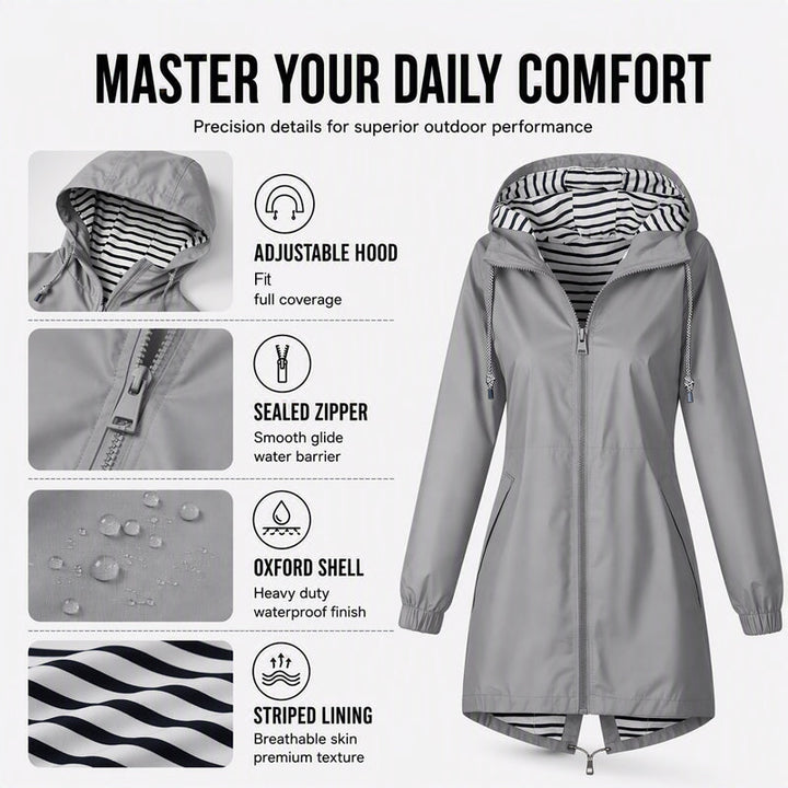 Clara | Hooded Water-Resistant Outdoor Jacket