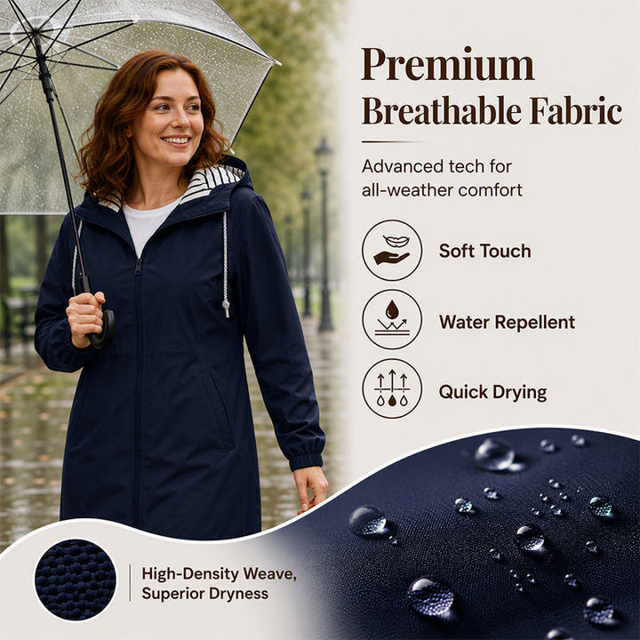 Clara | Hooded Water-Resistant Outdoor Jacket