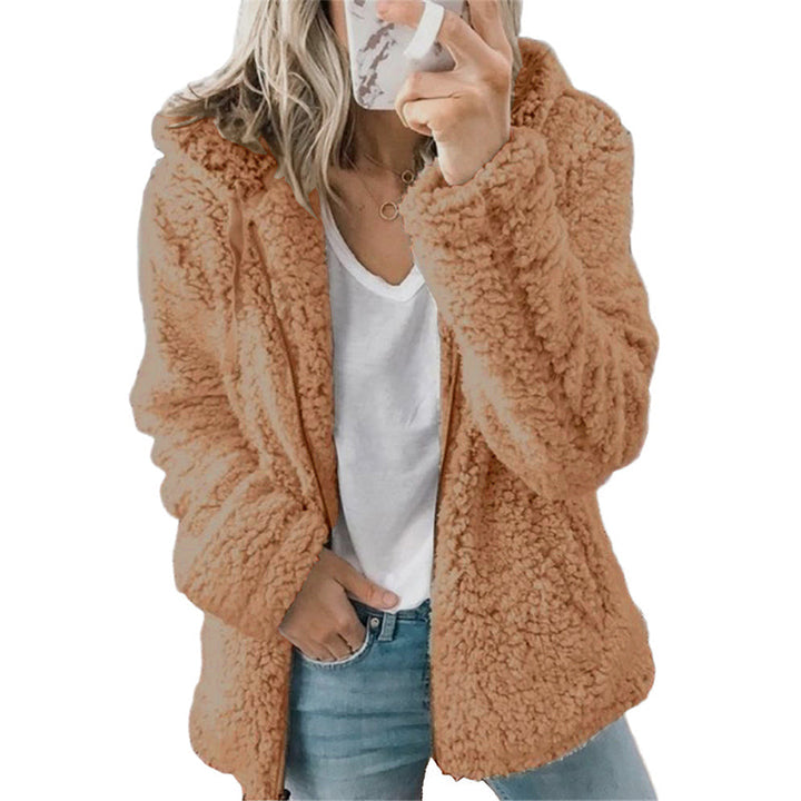 Charlotte | Fuzzy Hooded Zip-Up Jacket