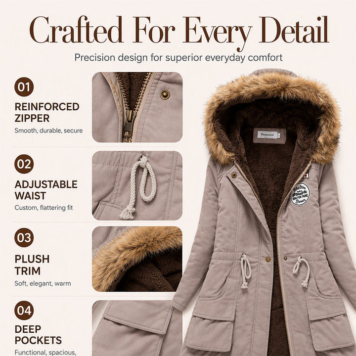 Eva | Warm Lined Hooded Parka