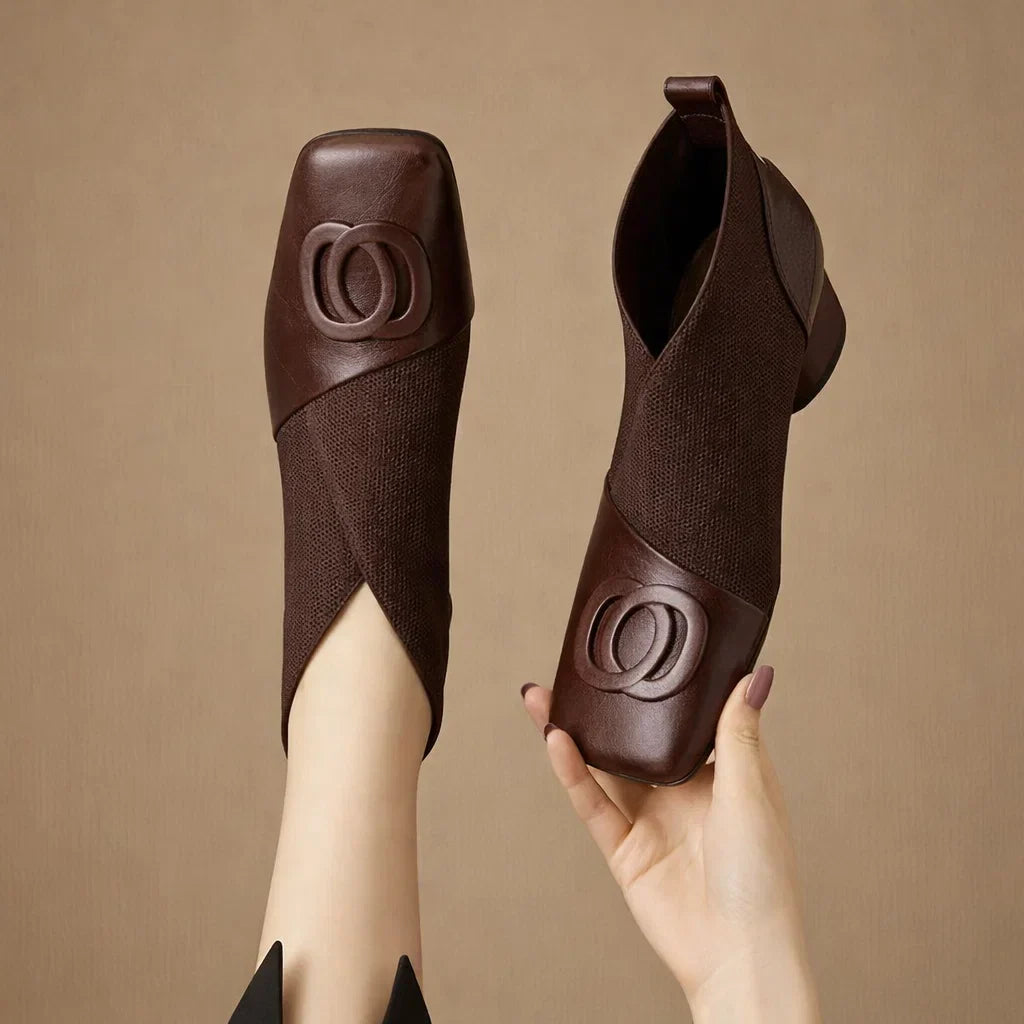 Opium Leather Boots Black