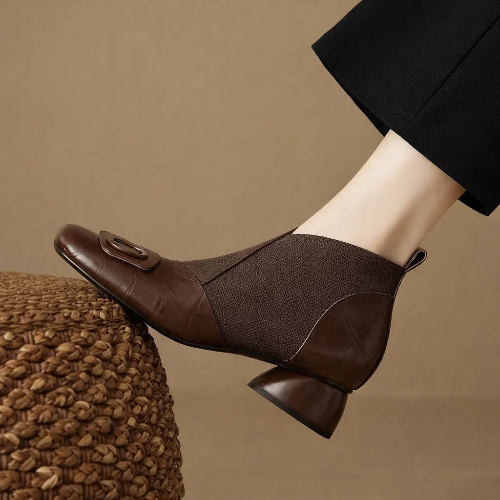 Opium Leather Boots Black