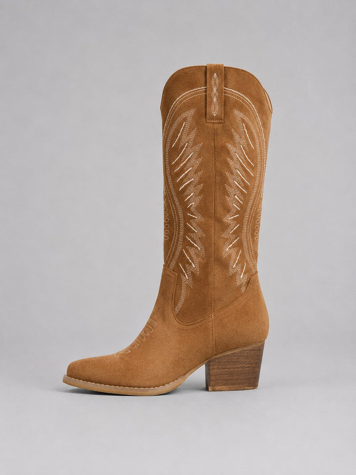 Isabella | Women's Western Embroidered Suede Boots